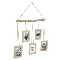 Set de rame pentru tablouri, agatate pe o creangă din lemn