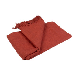 Cuvertură de pat Zamina cu franjuri, 125 x 150 cm, bumbac