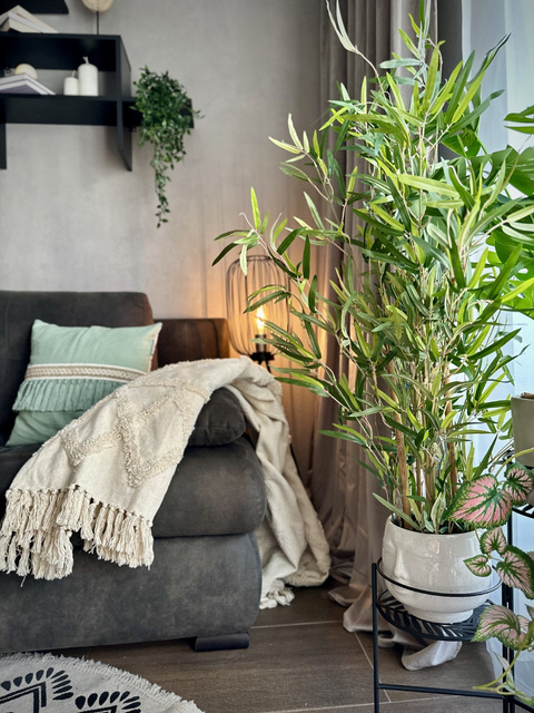 Copac de bambus artificial 90 cm