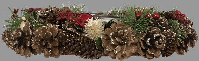 Coronita decorativa cu suporturi pentru 4 lumanari, Ø 34 cm