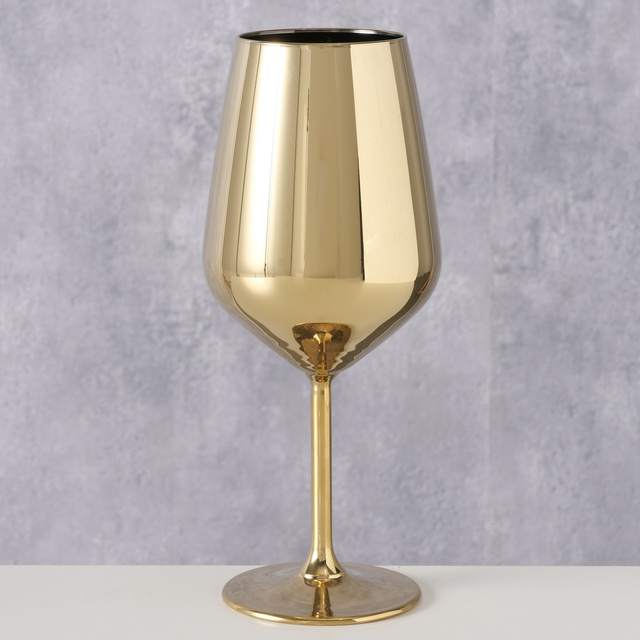 Pahar de vin ADORA auriu, 490 ml