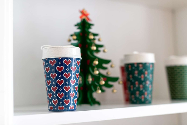 Cana termica ISO TO GO, 400 ml, model geometric, KOZIOL