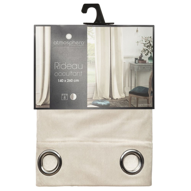 Perdea opaca cu ochiuri 140 x 260 cm