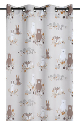 Perdea pentru camera copiilor Prieteni din pădure GABIN, 135 x 260 cm