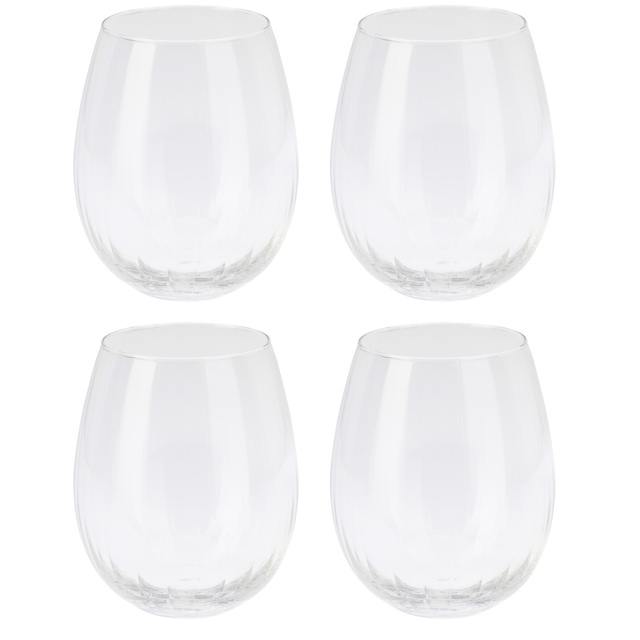 Set pahare bombate, 440 ml, 4 buc.