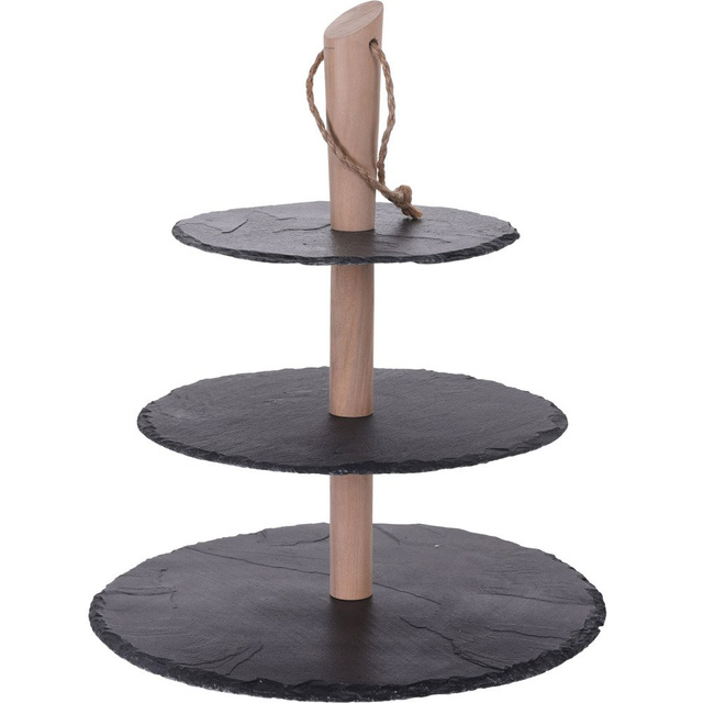 Suport prajituri EH Excellent Houseware, 3 etaj, Lemn