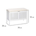 Cos rufe/scaun, Wenko Oslo, 2 in 1, 17 L, Lemn, Alb