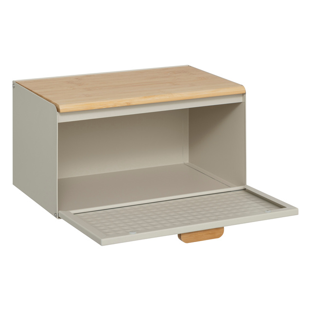 Cutie de pâine metalică SENSIA cu capac din bambus