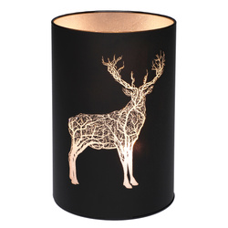 Lampă de sticlă LED cu ren, 15,5 cm