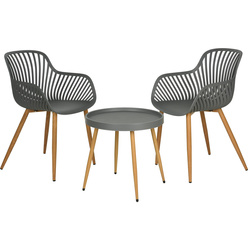 Set mobilier de gradina din plastic, masa si 2 fotolii