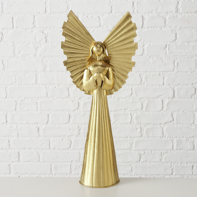 Figurina aurie din metal NURIEL, înger înalt de 54 cm