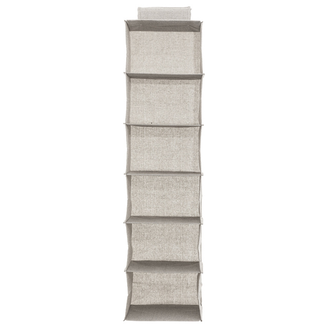 Organizator suspendabil pentru dulap ORGA, 6 rafturi, 30 x 30 x 120 cm