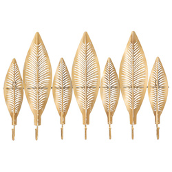 Cuier pentru hol, model de frunze, 7 cârlige