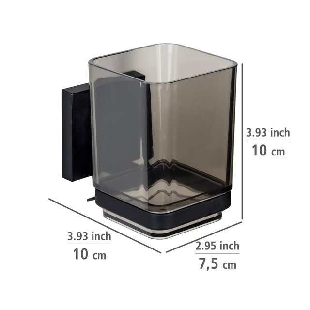 Cana pentru periuta de dinti QUADRO montata pe perete, instalare fara gaurire