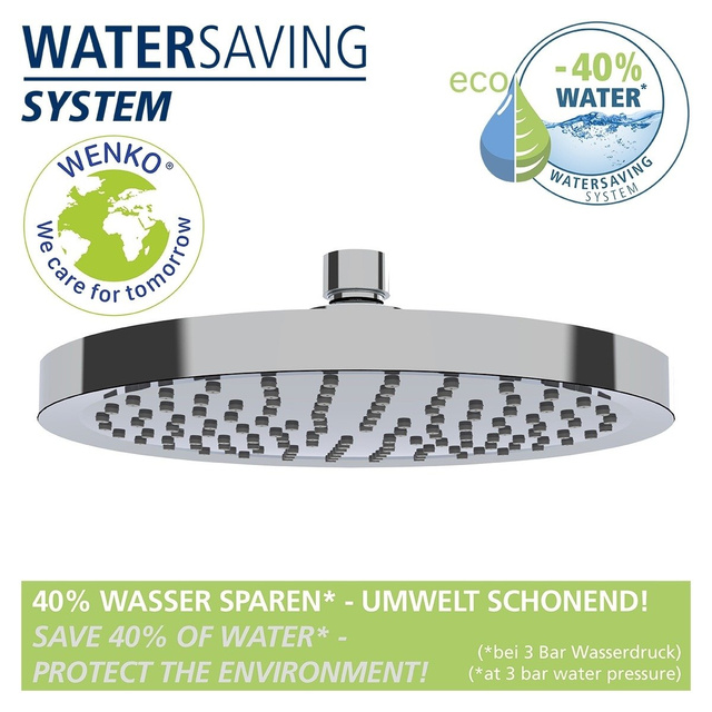 Cap de dus de tip ploaie 200 mm cromat, WENKO