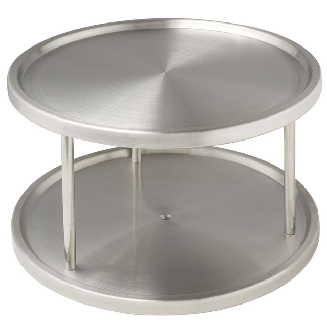 Placă rotativă, organizator pentru condimente - 2 niveluri, WENKO, argintiu