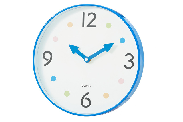 Ceas pentru camera copilului SAFI, Ø 25 cm, albastru