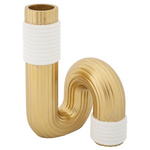 Vază în formă de undă din polirășină, înălțime 18 cm