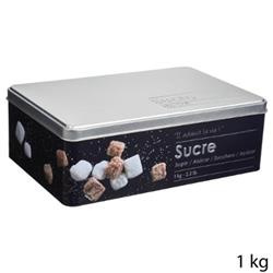 Cutie de zahăr, 1 kg, metal, negru