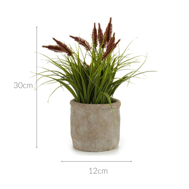 Iarba artificiala in ghiveci de beton, 30 cm