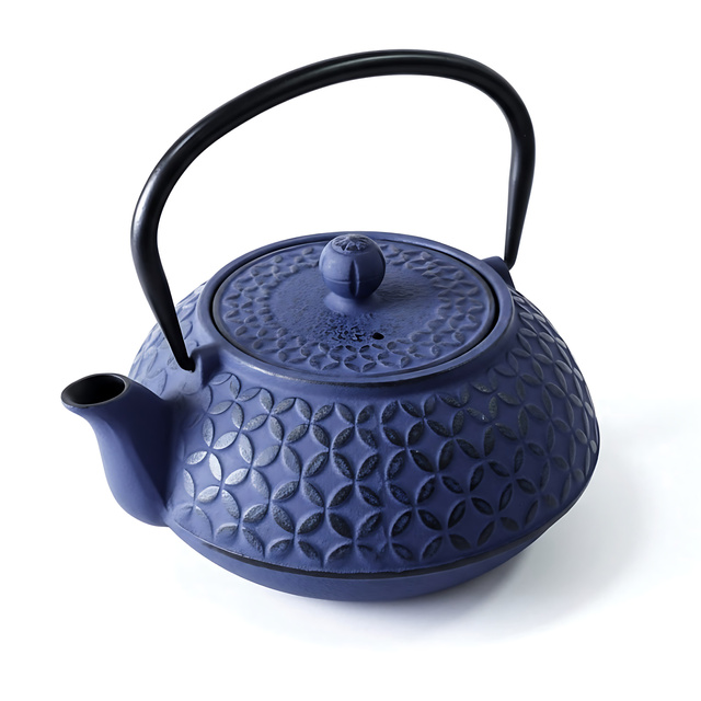 Ceainic din fontă cu infuzor SABI, 1000 ml, bleumarin