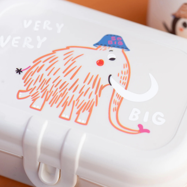 Set: sticlă de apă 200 ml și cutie de prânz HOP ON AT HOME, 3 piese, KOZIOL