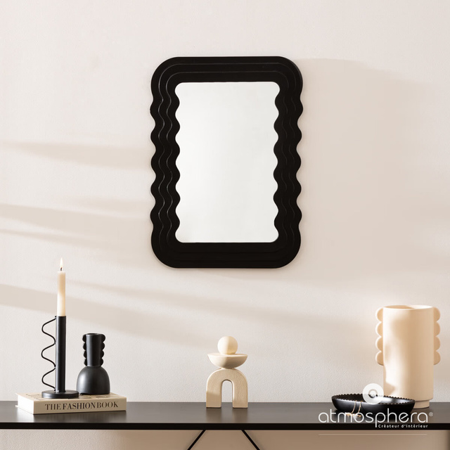 Oglindă MDF neagră Kelly H55