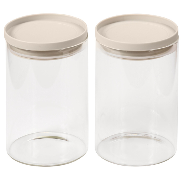 Set două recipiente de depozitare din sticlă, 10 x 15 cm, Kesper