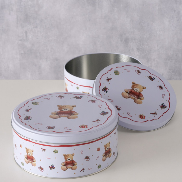 Cutie pentru prăjituri BAILEY, pictată manual, 2 bucăți