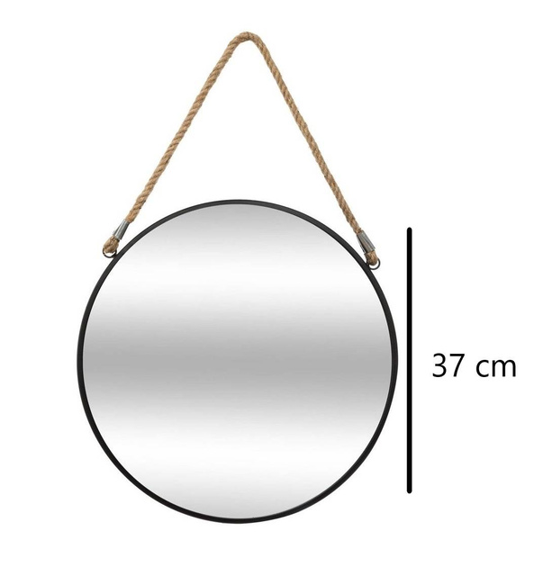 Oglindă rotundă de perete , Ø 37 cm