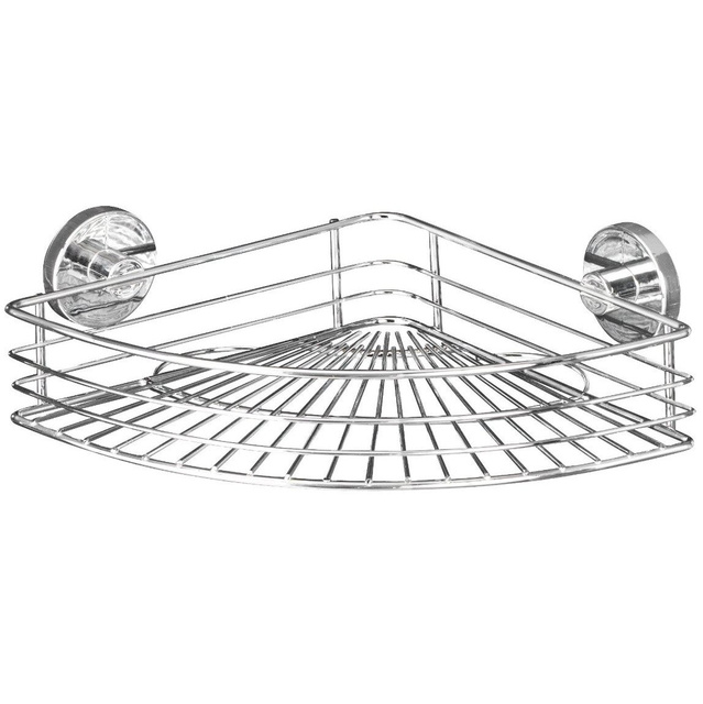 Raft de col pentru baie BARI, Vacuum-Loc - oțel cromat, WENKO, argintiu lucios