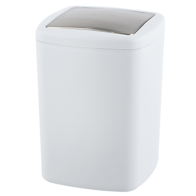 Coș cosmetic oscilant, 8,5 L, dimensiunea L, culoare alb, Wenko