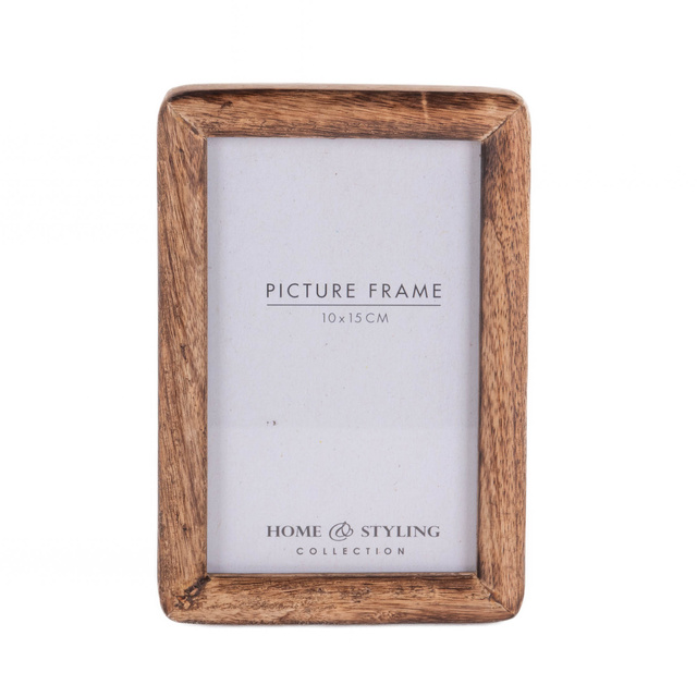 Ramă foto din lemn, verticală, din lemn de mango, 23 x 2 x 28 cm