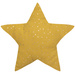 Perna decorativă în formă de stea, bumbac, 40 x 40 cm, galbenă