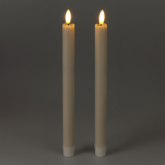 Lumânări de masă din ceară cu LED, 25 cm