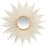 Oglindă decorativă de perete GOLD SUN Ø 100 cm