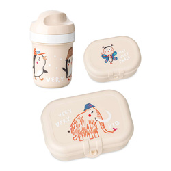 Set: sticlă de apă 200 ml și cutie de prânz HOP ON AT HOME, 3 piese, KOZIOL