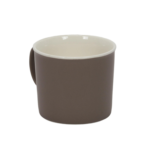 Cana din portelan cu maner NATURE, 380 ml, taupe