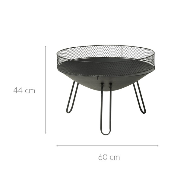Semineu de gradina cu cuva adanca, Ø 60 x 44 cm