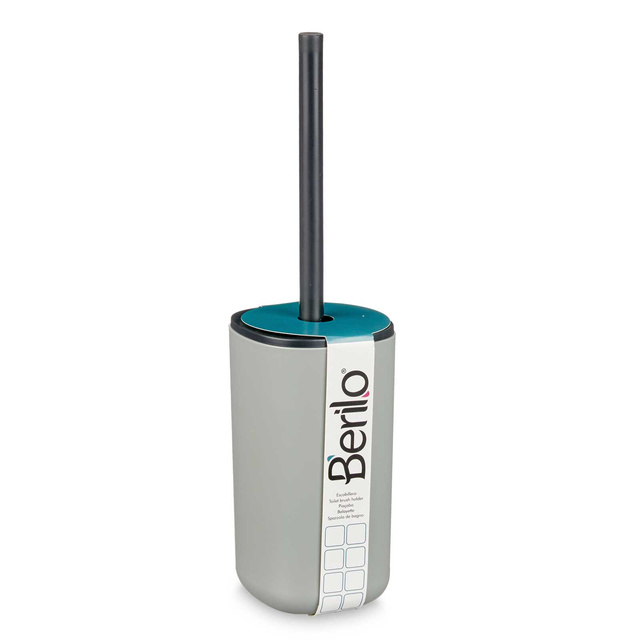 Perie de toaleta intr-un recipient din plastic, inchis, 9,6 x 35 cm