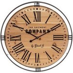 Ceas rotund de perete COLONIAL, din lemn, Ø 58 cm