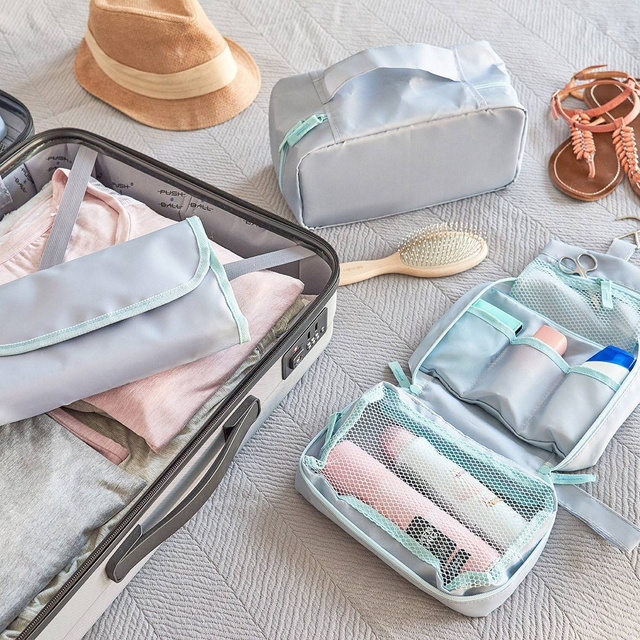 Organizator de călătorie pentru uz universal, geantă cosmetică cu compartimente, recipient pentru lenjerie, ZELLER