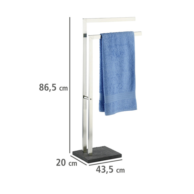 Suport pentru prosoape, hartie igienica si perie WC SLATE ROCK - set, WENKO