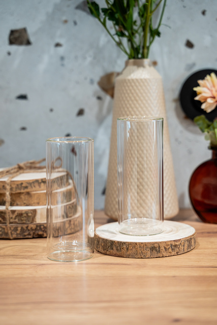 Set 2 pahare pentru latte CLEA, 350 ml