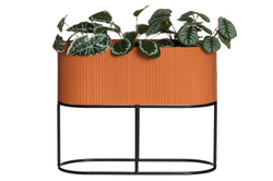 Suport de flori oval metalic, inaltime 40 cm