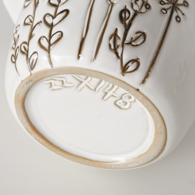 Ceainic de portelan cu maner de fier, Bloma, 1200 ml