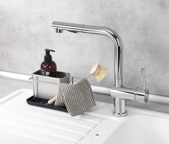 Organizator pentru accesorii de spălat vase ORIO, oțel inoxidabil, WENKO