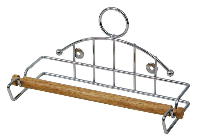 Suport prosoape de bucatarie, Argintiu, 28x14,5x12,5 cm, Zeller