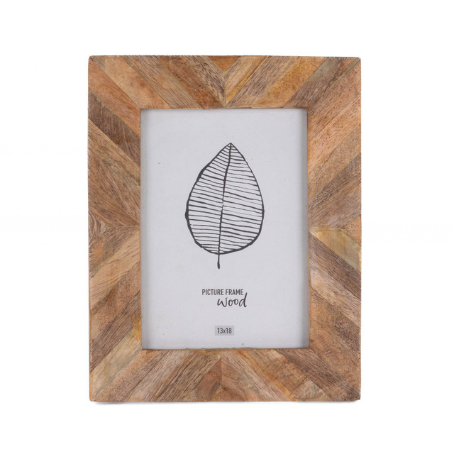 Ramă foto din lemn de mango PATCHWORK, 19 x 24 cm