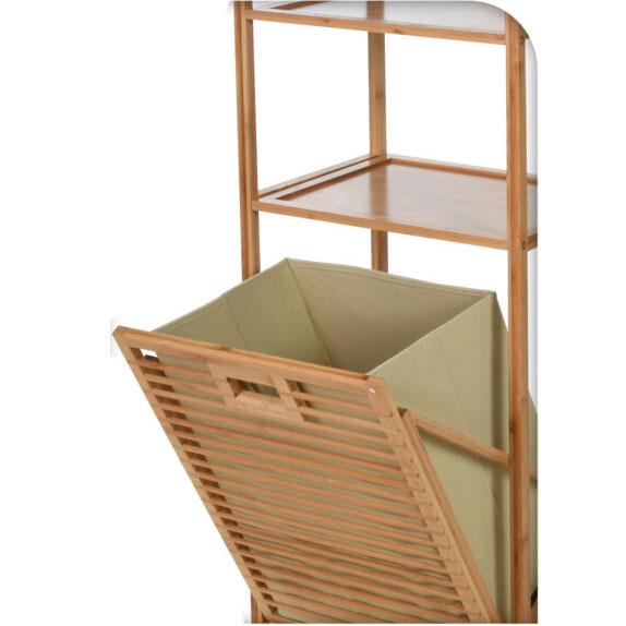 Etajera de baie din bambus,40 x 30 x 95 cm